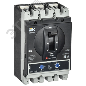 Изображение товара Выключатель автоматический в литом корпусе ARMAT 3P типоразмер G 85кА 250А расцепитель термомагнитный регулируемый (шт)