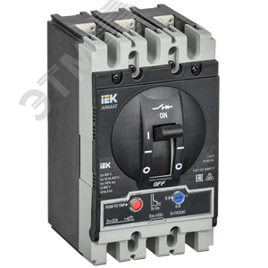 Изображение товара Выключатель автоматический в литом корпусе ARMAT 3P типоразмер S 35кА 32А расцепитель термомагнитный регулируемый (шт)
