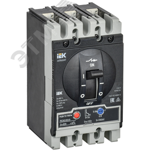 Изображение товара Автоматический выключатель в литом корпусе ARMAT 3P типоразмер S 35кА 63А расцепитель термомагнитный регулируемый (шт)