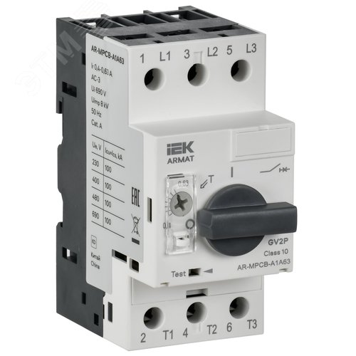 Изображение товара Выключатель автоматический защиты двигателя A1 GV2P 0,4-0,63А (шт)