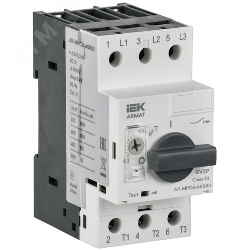 Изображение товара Выключатель автоматический защиты двигателя A6 GV2P 4-6,3А (шт)