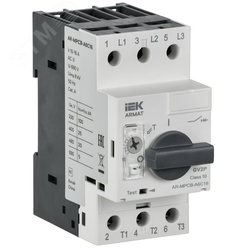 Выключатель автоматический защиты двигателя A6 GV2P 10-16А - фото 1