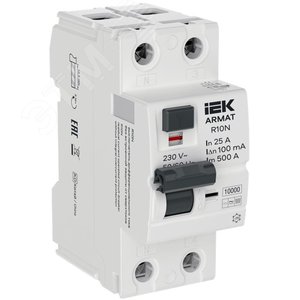 Выключатель дифференциального тока R10N 2P 25А 100мА тип B - фото 1