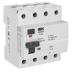 Выключатель дифференциального тока R10N 4P 32А 300мА тип B - фото 1