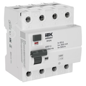 Выключатель дифференциального тока R10N 4P 63А 300мА тип B - фото 1