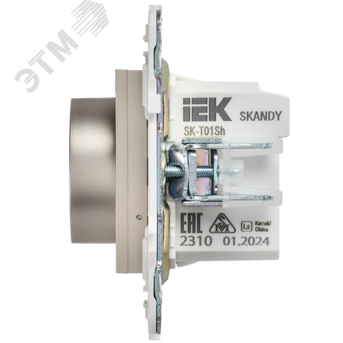 SKANDY Термостат электронный с индикацией SK-T01Sh шампань IEK - фото 5