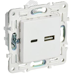 Изображение товара SKANDY Розетка USB A+C 3,1А SK-R14W арктический белый IEK (шт)