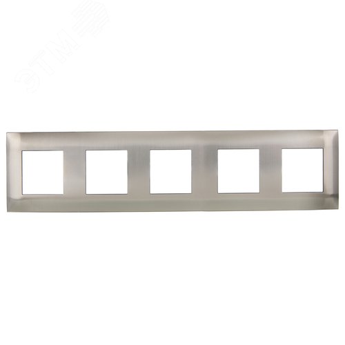 SKANDY Рамка 5-местная SK-F35N металл никель IEK - фото 4