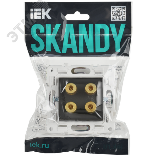 SKANDY Аудиорозетка 4-местная SK-A01G графит IEK - фото 2