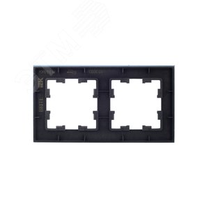 BRITE Рамка 2 поста РУ-2-2-БрСе стекло серый - фото 4