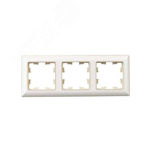 BRITE Рамка 3 поста РУ-3-Бр бежевый/жемчуг IEK - фото 2