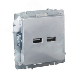 BRITE Розетка USB A+A 3.1А РЮ10-1-БрА алюминий - фото 6