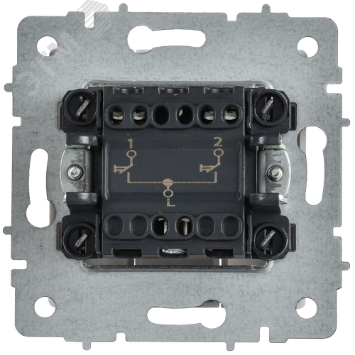 BRITE Выключатель жалюзи 10А ВС10-1-5-БрАБ арктический белый IEK - фото 4