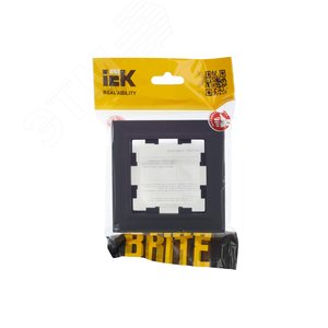 BRITE Рамка 1 пост IP44 РУ-1-БрГ-44 графит - фото 5