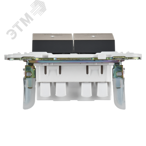 SKANDY Выключатель 2-клавишный с индикацией для отелей 10А SK-V16G графит IEK - фото 6