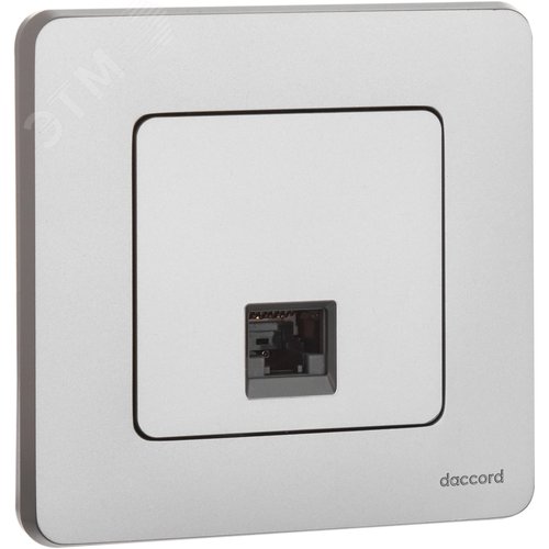 Розетка компьютерная RJ45 категория 6 UTP алюминий INSPIRIA - фото 6