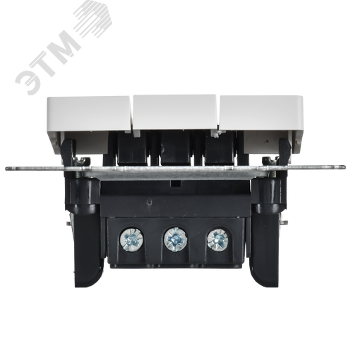 BRITE Выключатель 3-клавишный 10А ВС10-3-0-БрАБ арктический белый IEK - фото 4