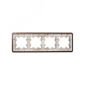 BRITE Рамка 4 поста РУ-4-1-Бр металл коричневый RE AL IEK - фото 3