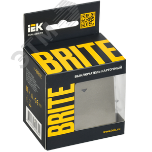 BRITE Выключатель карточный 30А ВС10-1-8-БрШ шампань IEK - фото 2