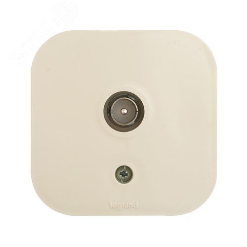 Розетка для открытой установки TV тип звезда слоновая кость QUTEO - фото 2