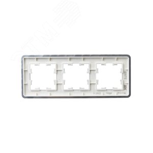 BRITE Рамка 3 поста РУ-3-1-Бр металл алюминий RE IEK - фото 3