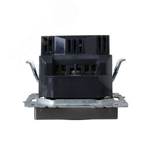 BRITE Розетка с заземлением с защитными шторками 16А с USB A+A 2,1А РЮш10-1-БрС сталь - фото 5