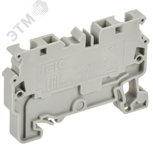 Изображение товара ARMAFIX Клемма пружинная CX4 4мм2 проходная серая IEK (шт)