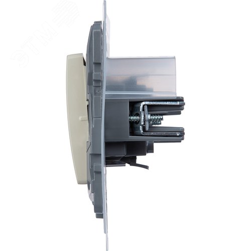 Выключатель 1-клавишный проходной 10А IP44 безвинтовое крепление слоновая кость ETIKA - фото 6