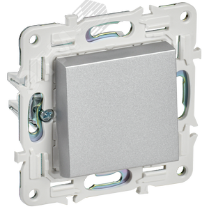 SKANDY Выключатель 1-клавишный кнопочный 10А SK-V14S серебряный IEK - фото 1