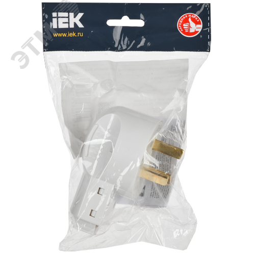 Вилка разборная для плиты с з/к 32А белая Впл10-К IEK - фото 2