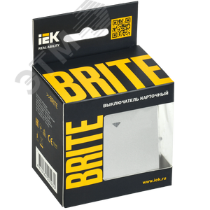BRITE Выключатель карточный 30А ВС10-1-8-БрА алюминий IEK - фото 2