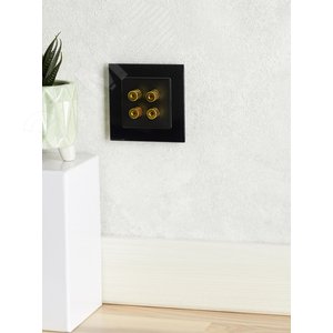 BRITE Аудиорозетка 4 поста РА10-БрЧ черный - фото 7