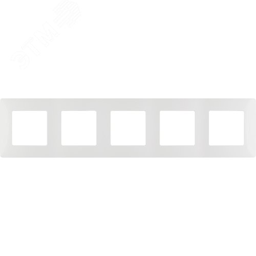 Рамка 5-местная белый ETIKA - фото 3