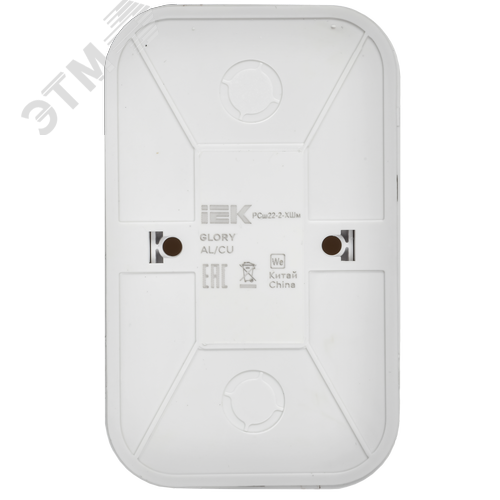 GLORY Розетка 2-местная для открытой установки без заземления с защитными шторками 10А РСш22-2-ХШм шампань матовый IEK - фото 3