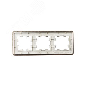 BRITE Рамка 3 поста РУ-3-1-Бр металл латунь RE IEK - фото 3
