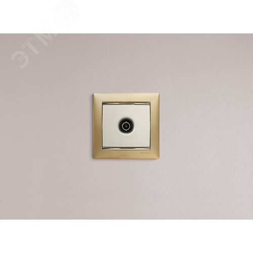 Розетка TV тип звезда слоновая кость VALENA - фото 4