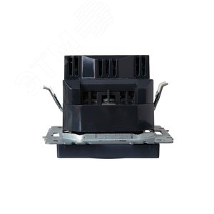 BRITE Розетка с заземлением с защитными шторками 16А с USB A+A 3,1А РЮш10-2-БрМ маренго - фото 5