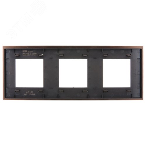 SKANDY Рамка 3-местная SK-F33Br металл шоколад IEK - фото 4
