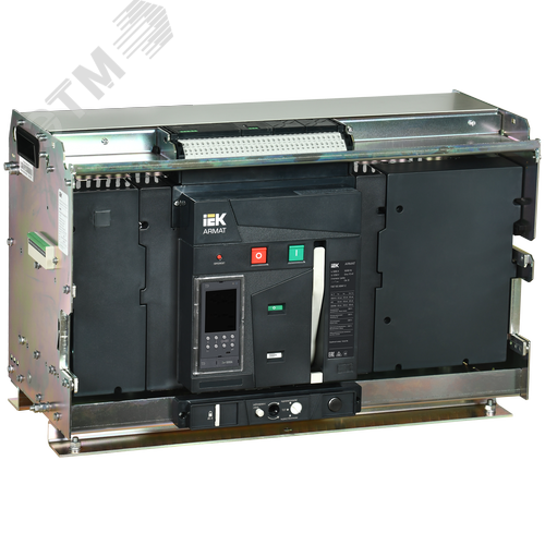 Изображение товара Выключатель автоматический воздушный выдвижного исполнения 3P типоразмер H 125кА 5000А расцепитель TD с комплектом аксессуаров 220В (шт)