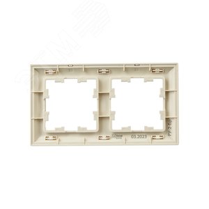 BRITE Рамка 2 поста РУ-2-Бр бежевый/жемчуг IEK - фото 3