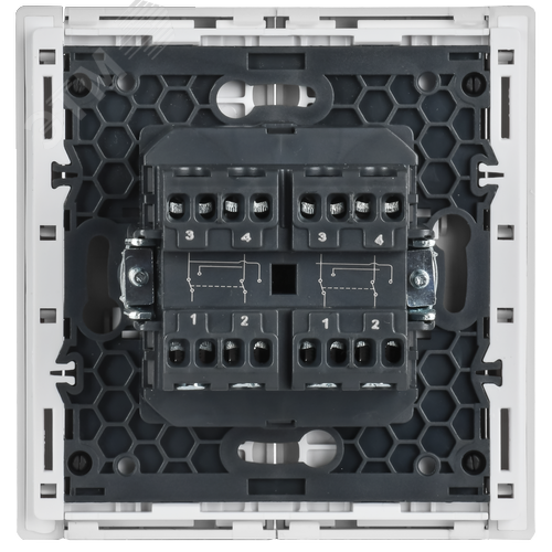 FORTE&PIANO Выключатель 2-клавишный перекрестный 10А FP209 белый IEK - фото 6