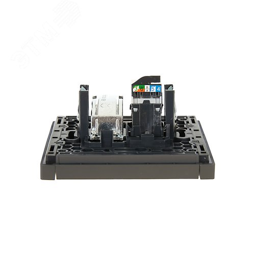 FORTE&PIANO Розетка двойная TV+RJ45 кат.5E FP336 серый IEK - фото 2