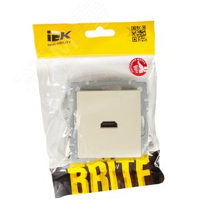 BRITE Розетка HDMI РHDMI-0-БрКр бежевый - фото 6