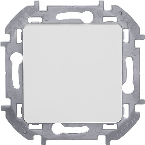 Выключатель 1-клавишный проходной 10АХ безвинтовое крепление белый INSPIRIA - фото 6