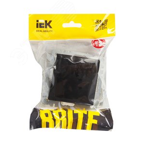 BRITE Розетка с заземлением с защитными шторками и крышкой 16А IP20 РСбш10-3-БрЧ черный - фото 7