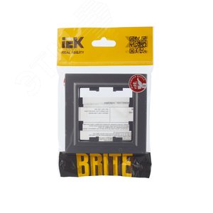 BRITE Рамка 1 пост РУ-1-БрС сталь - фото 5