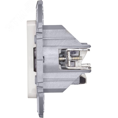 Розетка компьютерная двойная RJ45 категория 5Е UTP белый INSPIRIA - фото 4