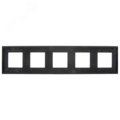 SKANDY Рамка 5-местная SK-F25Bl стекло черный IEK - фото 3