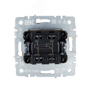 BRITE Выключатель одноклавишный перекрестный 10А ВС10-1-3-БрКр бежевый - фото 5