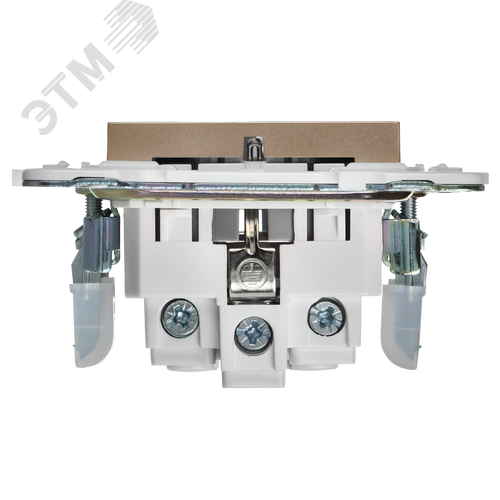 SKANDY Розетка с заземлением с защитными шторками 16А SK-R04Sa песочный IEK - фото 5